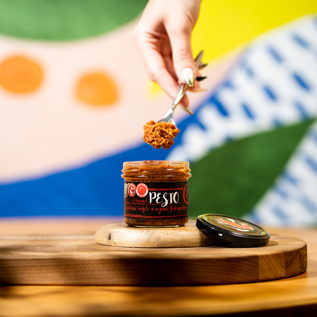 Pesto premium tomate séchée avec piments jalapeño 120 g