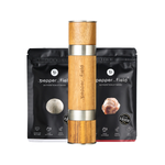 Double Grinder DUOMILL + 2x50g of white and red Kampot pepper of your own choice