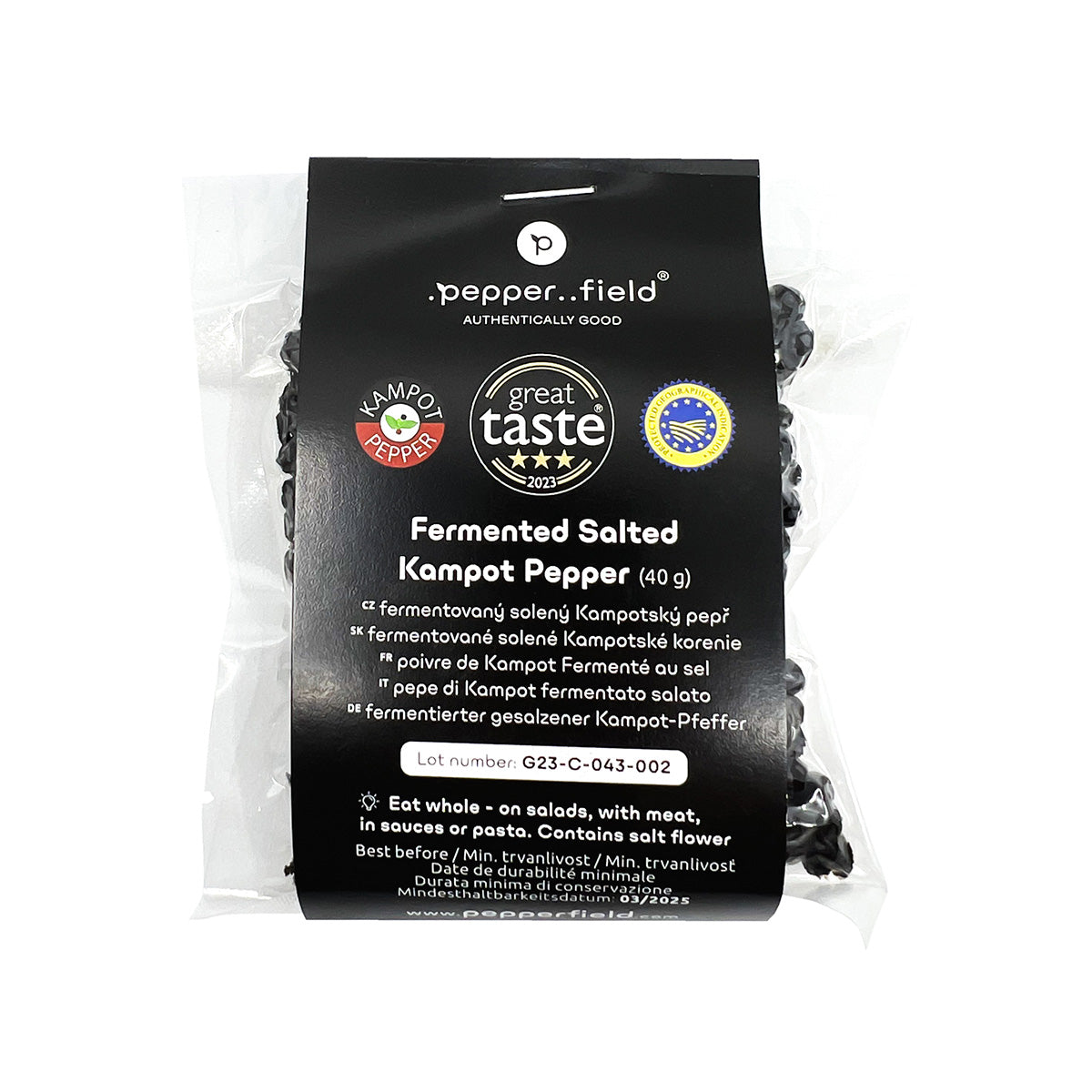 Fermentovaný solený Kampotský pepř 40 g
