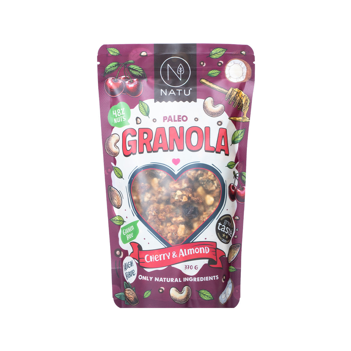 Granola paléo cerise et amandes 370 g
