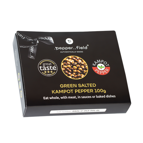 Gift Package – green Kampot pepper in salt flower