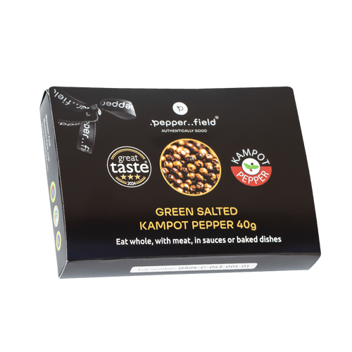 Gift Package – green Kampot pepper in salt flower