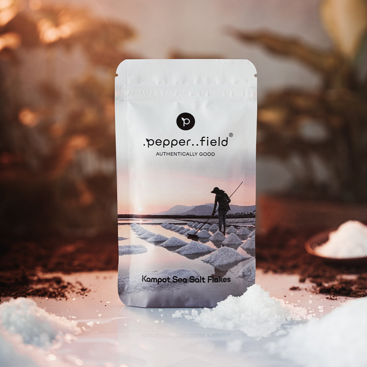 Solné pyramidy (Sea Salt Flakes) – výběr největších krystalů solných vloček Kampotu 100 g