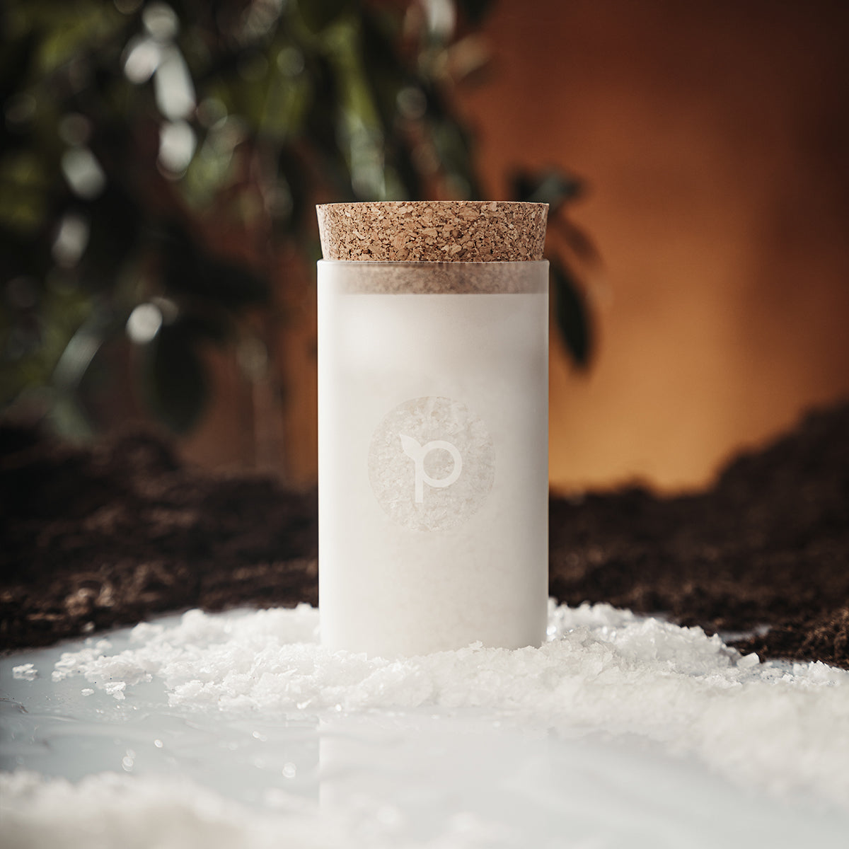 Pyramides de sel – sel en flocons dans une boîte cadeau de luxe en verre tchèque sablé 170 g