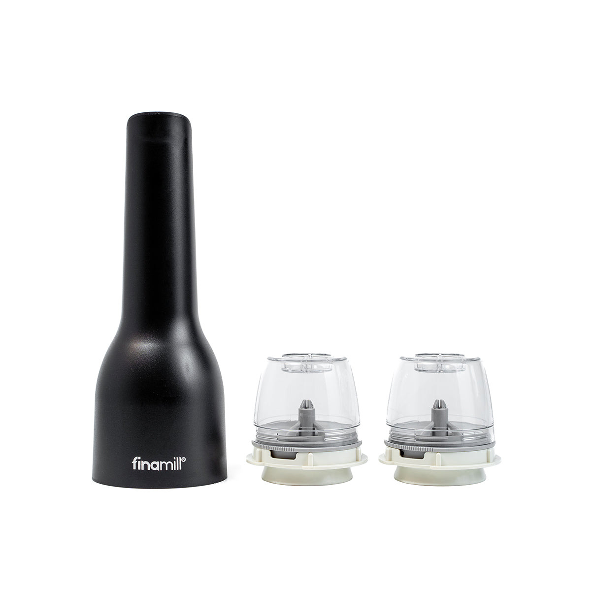 Finamill noir, moulin électrique rechargeable avec deux réservoirs ProPlus 