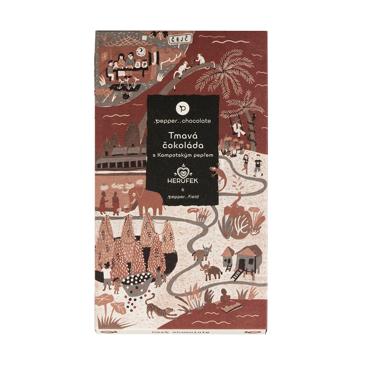 Dark chocolate with Kampot m pepper - .Pepper..chocolate (50g)