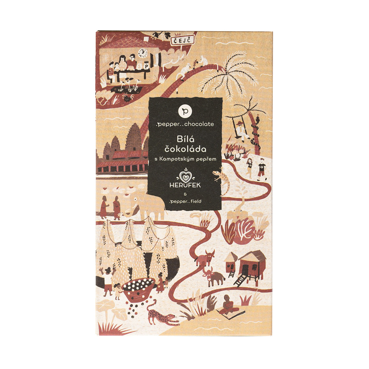 White chocolate with Kampot m pepper - .Pepper..chocolate (50g)